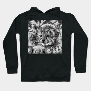 AnimalArtBW Cheetah 002 Hoodie